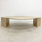 Mid Century Travertine Teardrop Coffee Table