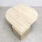 Mid Century Travertine Teardrop Coffee Table