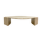 Mid Century Travertine Teardrop Coffee Table