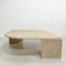 Mid Century Travertine Teardrop Coffee Table
