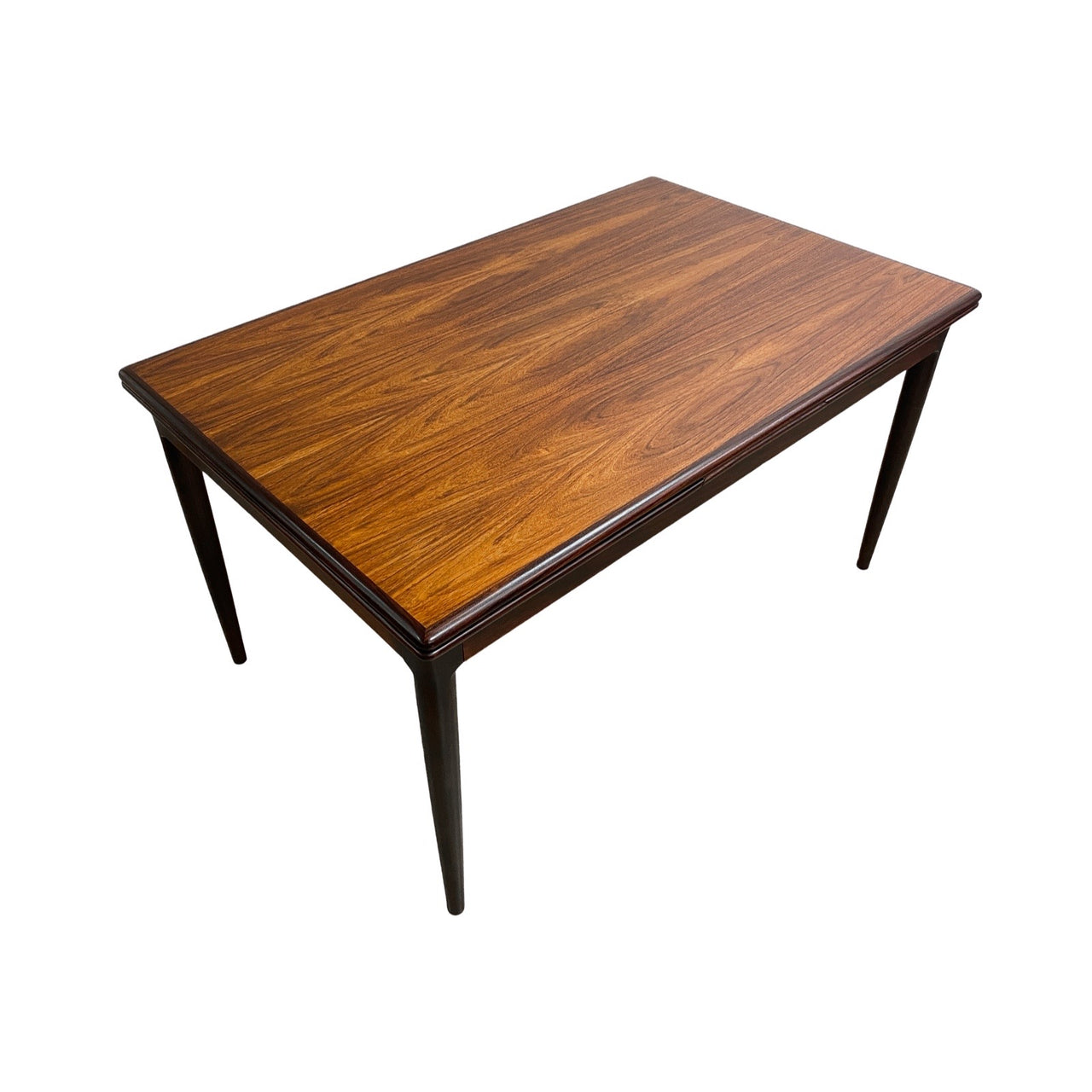 Mid Century Danish Brazilian Rosewood Extension Dining Table - Restored