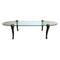 Mid Century Hollywood Regency Glass Coffee Table