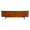 Mid Century Parker Extra Long Teak Lip Handle Sideboard