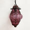 Vintage Purple Murano Venetian Glass Caged Lantern Ceiling Light