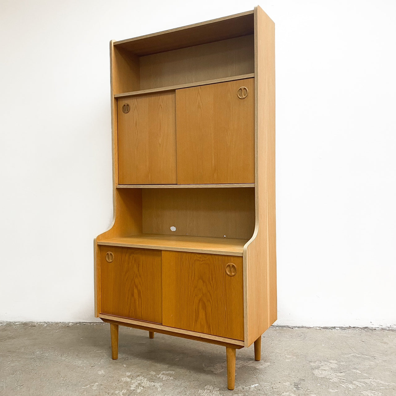 Oak Mid Century Bookcase Made In Sweden