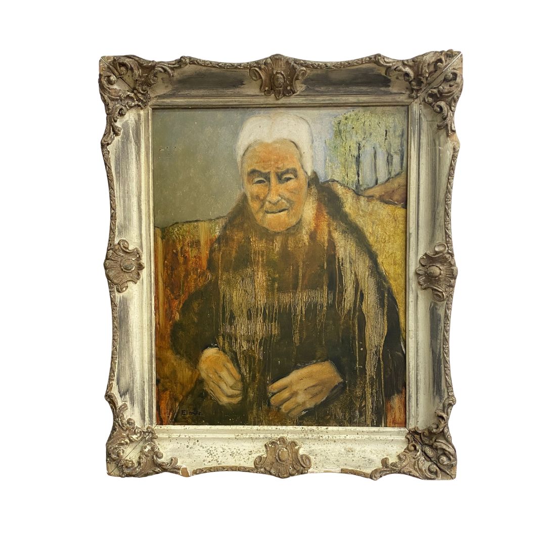 'Old Pioneer' Oil Painting By Elmer Needham