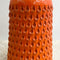 Orange Italian Ceramic Lamp With Floral Shade