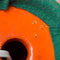 Orange Italian Ceramic Lamp With Floral Shade