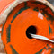 Orange Italian Ceramic Lamp With Circle Shade