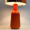 Orange Italian Ceramic Lamp With Circle Shade