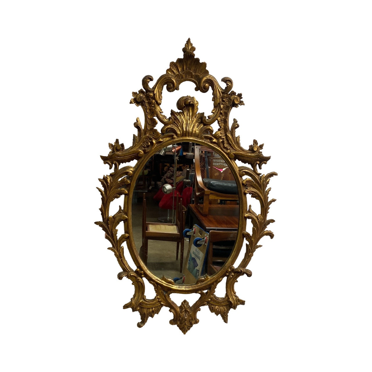 Early 20th Century Baroque Style Ornate Gold Mirror *