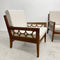 Pair Mid Century 'Avalon' Solid Australian Blackwood Armchairs - New upholstery