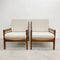 Pair Mid Century 'Avalon' Solid Australian Blackwood Armchairs - New upholstery