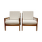 Pair Mid Century 'Avalon' Solid Australian Blackwood Armchairs - New upholstery