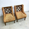 Pair Of 1960s Carved Open Back Lounge Or Occasional Armchairs