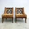 Pair Of 1960s Carved Open Back Lounge Or Occasional Armchairs
