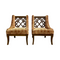 Pair Of 1960s Carved Open Back Lounge Or Occasional Armchairs