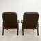 Pair Of Vintage Dark Chocolate Bent Plywood Danish Armchairs
