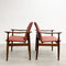 Pair Of Mid Century Parker Teak Ballarat Carver Armchairs