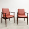 Pair Of Mid Century Parker Teak Ballarat Carver Armchairs