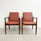 Pair Of Mid Century Parker Teak Ballarat Carver Armchairs