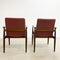 Pair Of Mid Century Parker Teak Ballarat Carver Armchairs