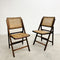 Pair of Mid Century Rattan Folding Chair