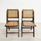 Pair of Mid Century Rattan Folding Chair