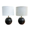 Pair of Post Modern Late 1990's Solid Marble Lamps