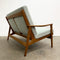 Mid Century Teak Parker Two Seater Sofa Lounge With New Upholstery