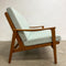 Mid Century Teak Parker Two Seater Sofa Lounge With New Upholstery