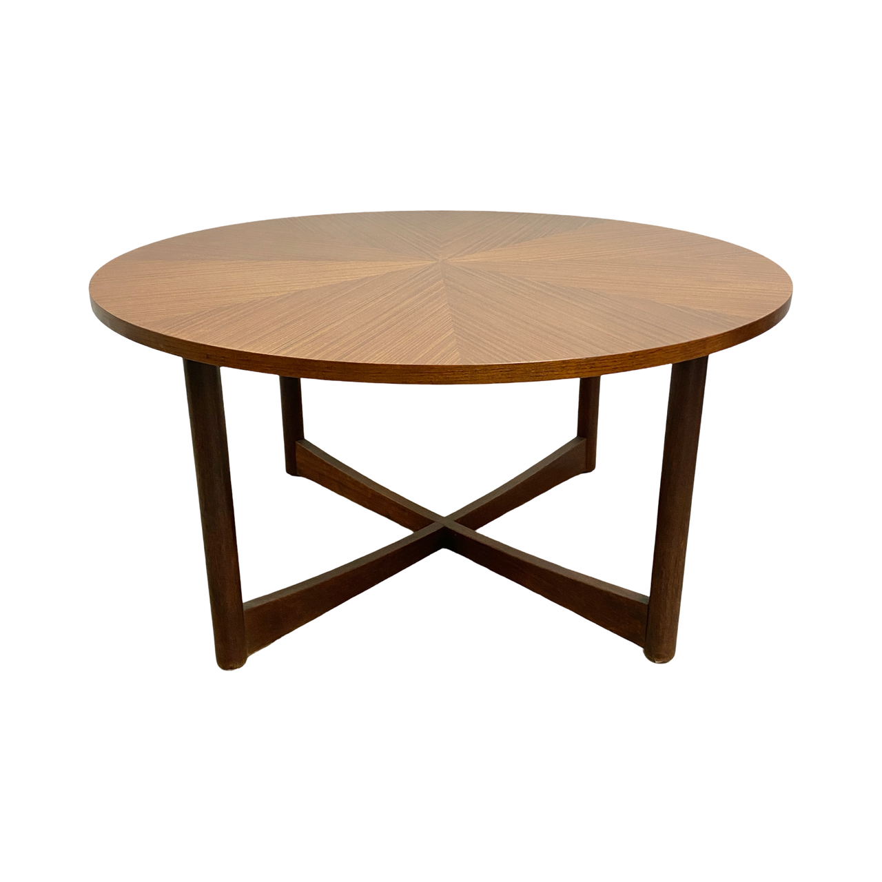 Rare Mid Century Parker Round 'Sundial' Teak Coffee Table - Restored