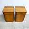 Rare Pair Of Art Deco Birch And Walnut Bedside Cabinets