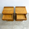 Rare Pair Of Art Deco Birch And Walnut Bedside Cabinets