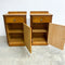 Rare Pair Of Art Deco Birch And Walnut Bedside Cabinets