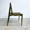 Rare Set Of 4 Mid Century John Duffecy Rattan And Green Dining Chairs