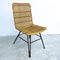 Set Of 4 Cane And Metal Rod Dining Chairs