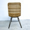 Set Of 4 Cane And Metal Rod Dining Chairs