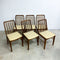 Set Of 6 Mid Century TH Brown Blackwood Dining Chairs