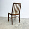 Set Of 6 Mid Century TH Brown Blackwood Dining Chairs
