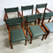 Set Of Six Australian Rosewood And Green Leather Dining Chairs By Jeremy Griffith