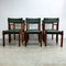 Set Of Six Australian Rosewood And Green Leather Dining Chairs By Jeremy Griffith