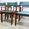 Set Of Six Australian Rosewood And Green Leather Dining Chairs By Jeremy Griffith