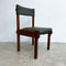 Set Of Six Australian Rosewood And Green Leather Dining Chairs By Jeremy Griffith