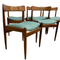 Set of 6 Parker Nordic Dining Chairs With Restored Blackwood Frames