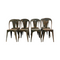 Set 8 Tolix Style Industrial Cafe Dining Chairs by Le Forge Sydney