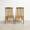 Set of Four Mid Century Danish Slat Back Beechwood Dining Chairs