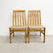 Set of Four Mid Century Danish Slat Back Beechwood Dining Chairs