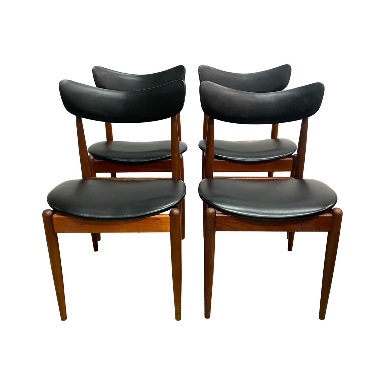 Set of Four Mid Century Parker Matchstick Dining Chairs