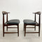 Set of 6 Early Mid Century Danish Afromosia "Cow Horn" Dining Chairs